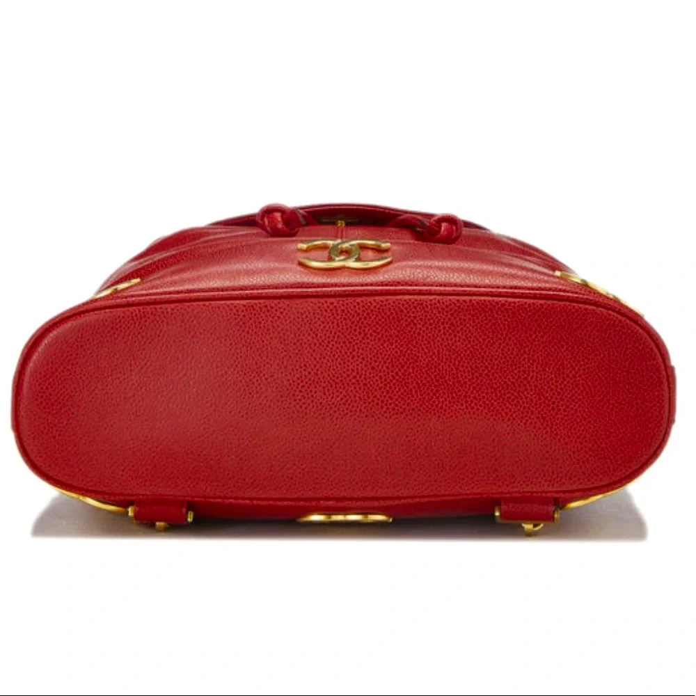🔥CHANEL🔥 💯AUTHENTIC💯
RED CAVIAR 3 'CC' BACKPACK LARGE - Picture 4 of 6